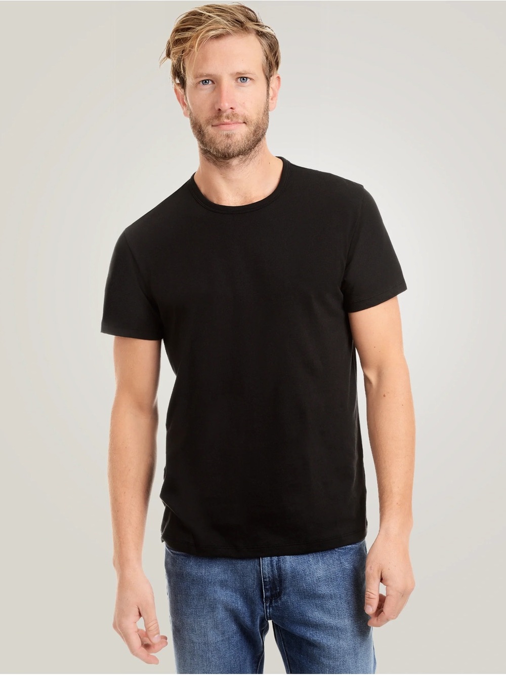 Mott & Bow Driggs Men's Classic Crew Neck Short Sleeve Tee - Black